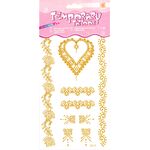 Temporary Glitter Tattoo - Gold Mix - Pack of 5