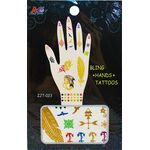 Temporary Hand Bling Tattoo Mix - Pack of 5