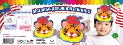 Merdeka Head Band Tiger HIbiscus - Pack of 10