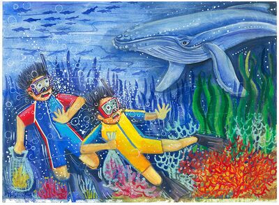 KS Poster Colour Sample - Undersea Whale Encounter
