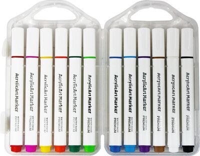 Acrylic Art Marker - 12 Colours - Contents