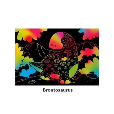 Tangle Scratch Art - Awesome Dino Kit - Brontosaurus