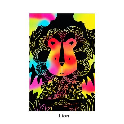 Tangle Scratch Art - Jungle Animal Kit - Lion