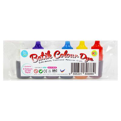 Batik Colour Dye Dropper Bottle - 6 x 5ml