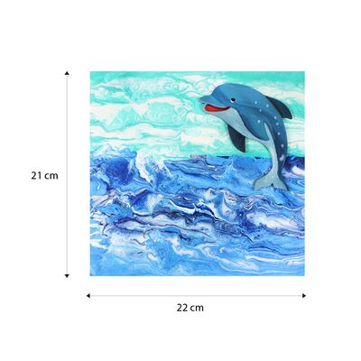 Canvas Pouring Art Box Set - Dolphin And Whale - Canvas Size