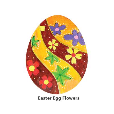 Easter Egg Painting Boards - Fun - Flower Patterns