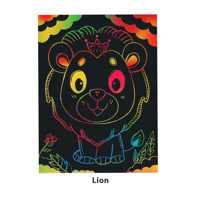 Scratch Art Wild Animals Kit Part 1 - Lion