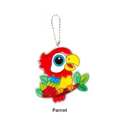 Suncatcher Board Deco Painting Suction - Parrot