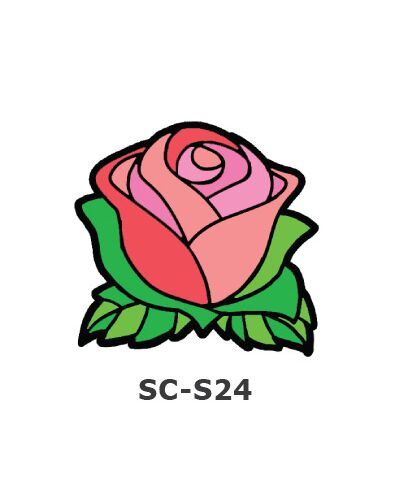 Suncatcher Small Keychain - Rose Flower