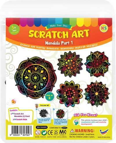 Scratch Art Mandala Kit - Part 1 - Packaging Back