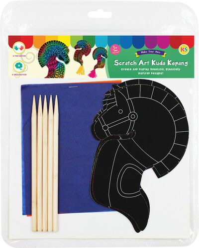 Scratch Art Kuda Kepang Kit - Pack of 5