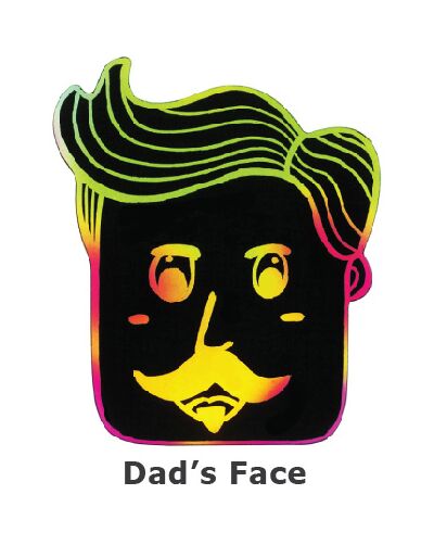 Scratch Art Father's Day - Dad's Face
