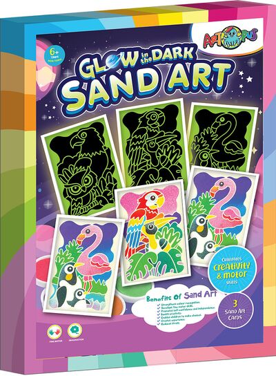 Glow-in-the-Dark Sand Art Set - Birds