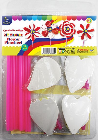 DIY Merdeka Flower Pinwheel Pack of 10 - Packaging Front