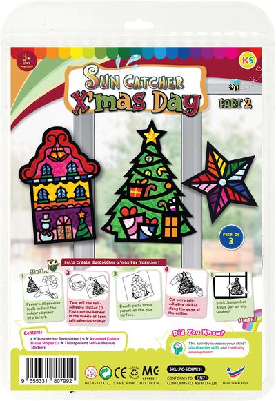 Suncatcher Christmas Day Paper Kit - Part 2 - Christmas Shop, Christmas Tree, Christmas Star