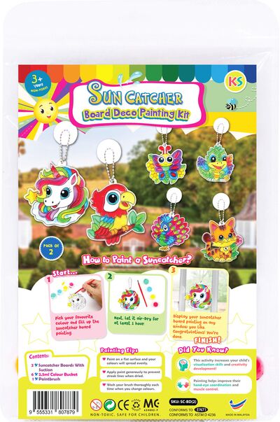 Suncatcher Board Deco Painting Suction Kit - Packaging Back