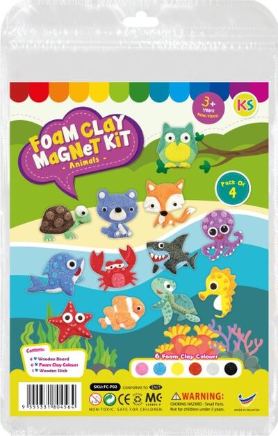 Foam Clay Creatures Magnet Kit- Front