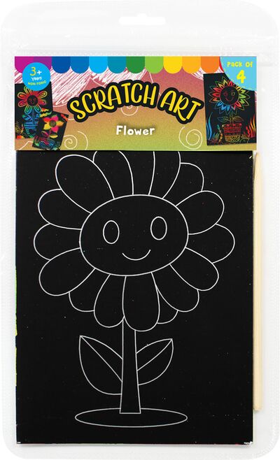 Scratch Art Flower - 4 Unique Flowers