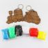 Foam Clay 2-in-1 Transport Keychain Kit - Train And Car - Content