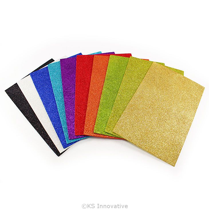 EVA Glitter Foam Sheet - Pack of 10